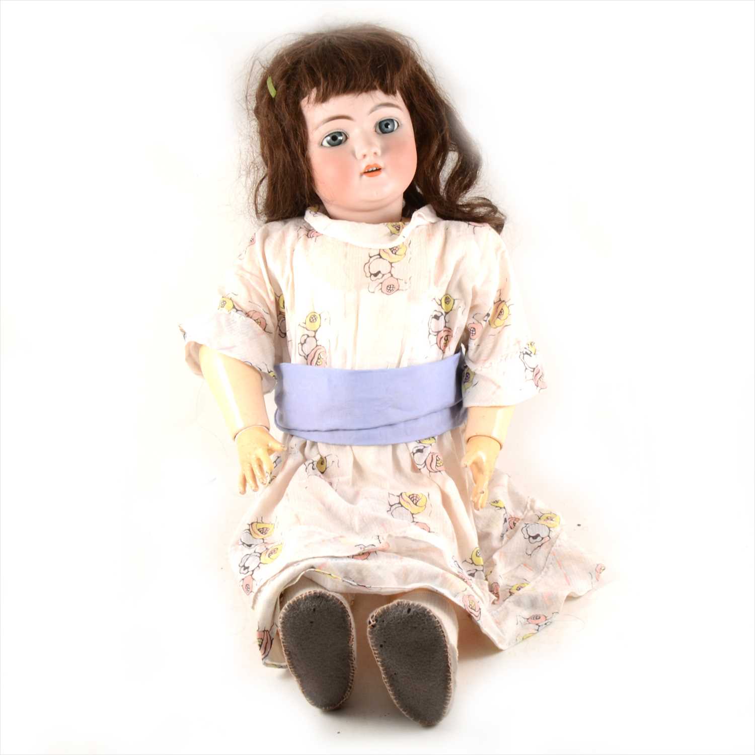 Lot 128 - S&C Schutzmeister & Quendt bisque head doll, with sleepy eyes, open mouth, composition body, 70cm.