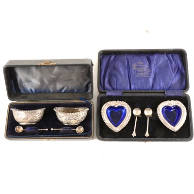 Lot 151 - Two boxed sets of silver salts.