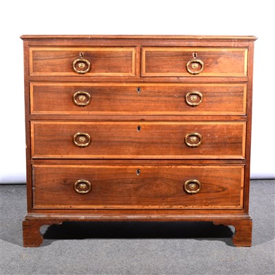 Lot 412 - A George IV mahogany chest of drawers, ...