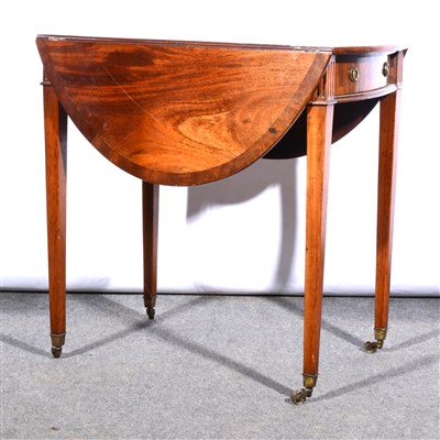 Lot 601 - A George III style mahogany Pembroke table, ...