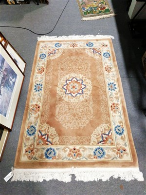 Lot 728 - A Chinese sculptured wool rug