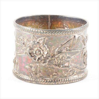 Lot 29 - An Arts and Crafts silver napkin ring, by Charles Horner, Birmingham, 1902