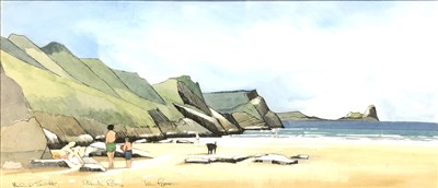 Lot 395 - Michael Smith, Rhossili Bay; and other works