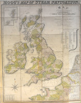 Lot 299 - Mogg's Map of Steam Navigation, being a later...