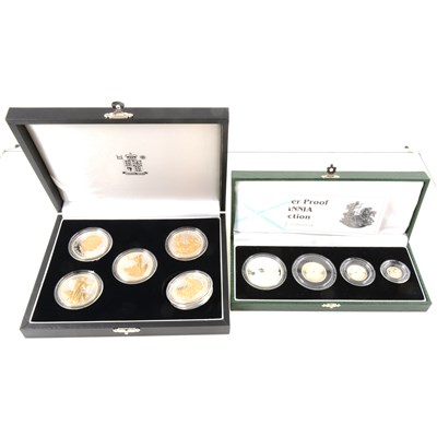 Lot 372 - Three Royal Mint silver proof coin sets