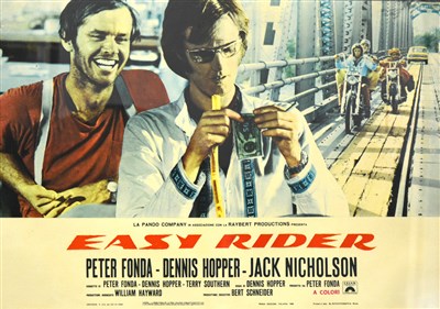 Lot 160 - An original film poster for Easy Rider, 1969, Italian version