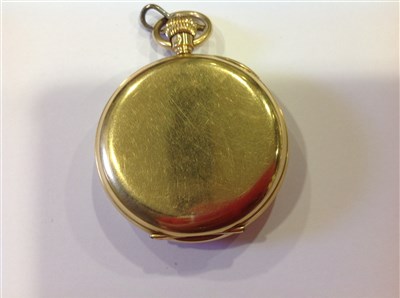 Lot 290 - An 18 carat yellow gold full hunter pocket watch.