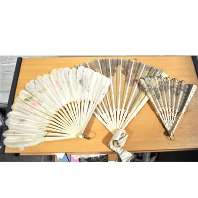 Lot 310 - Ten day and evening wear fans.