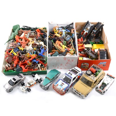 Lot 221 - Britains, Timpo and other plastic figures, and die-cast models including Spot-on