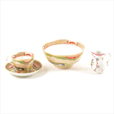 Lot 70 - A Worcester polychrome tea cup, saucer and...