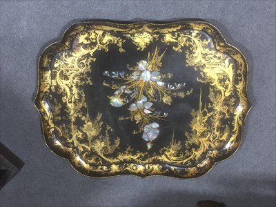 Lot 272 - A Victorian papier-mache tray