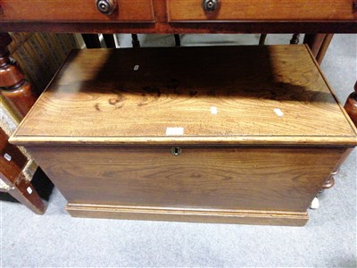 Lot 567 - An old elm blanket box, ...