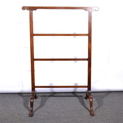 Lot 622 - A mahogany four-heights towel rail, ...