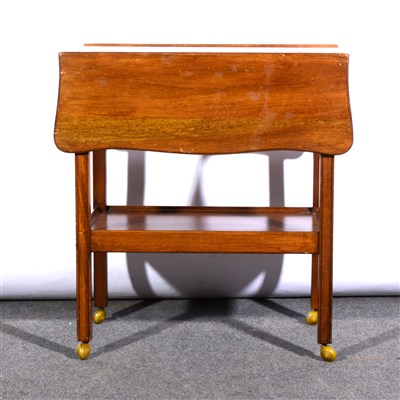 Lot 442 - A stained wood drop-leaf dinner wagon, ...