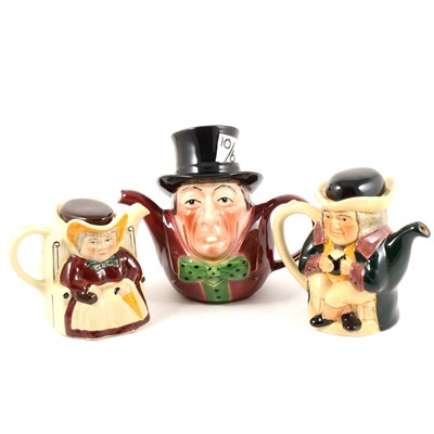 Lot 26 - Five Tony Wood pottery novelty teapots, ...