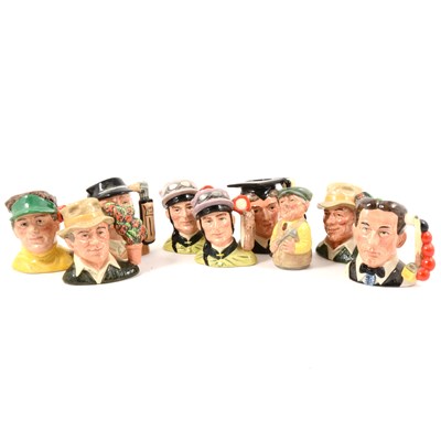 Lot 91 - A collection of small Royal Doulton character jugs, including The Graduate, ...
