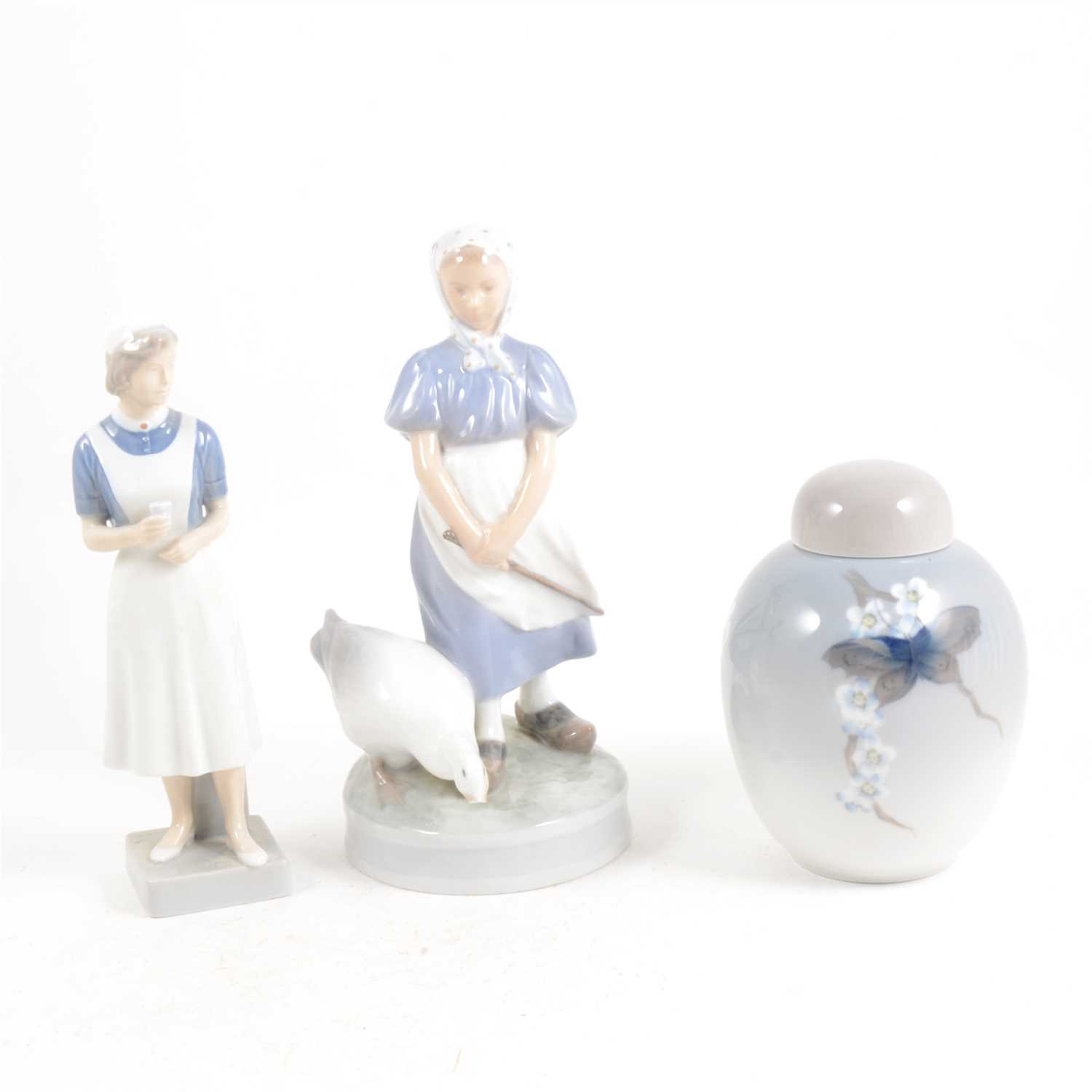 Lot 13 - Royal Copenhagen figure of a Girl with a Goose, ...