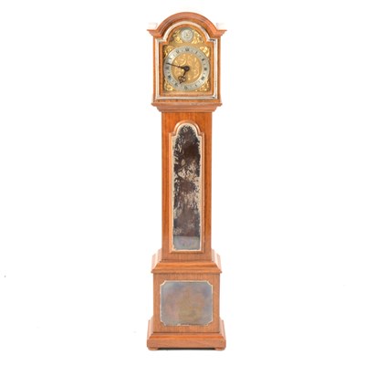 Lot 283 - Walnut cased novelty mantel clock, designed as a longcase clock