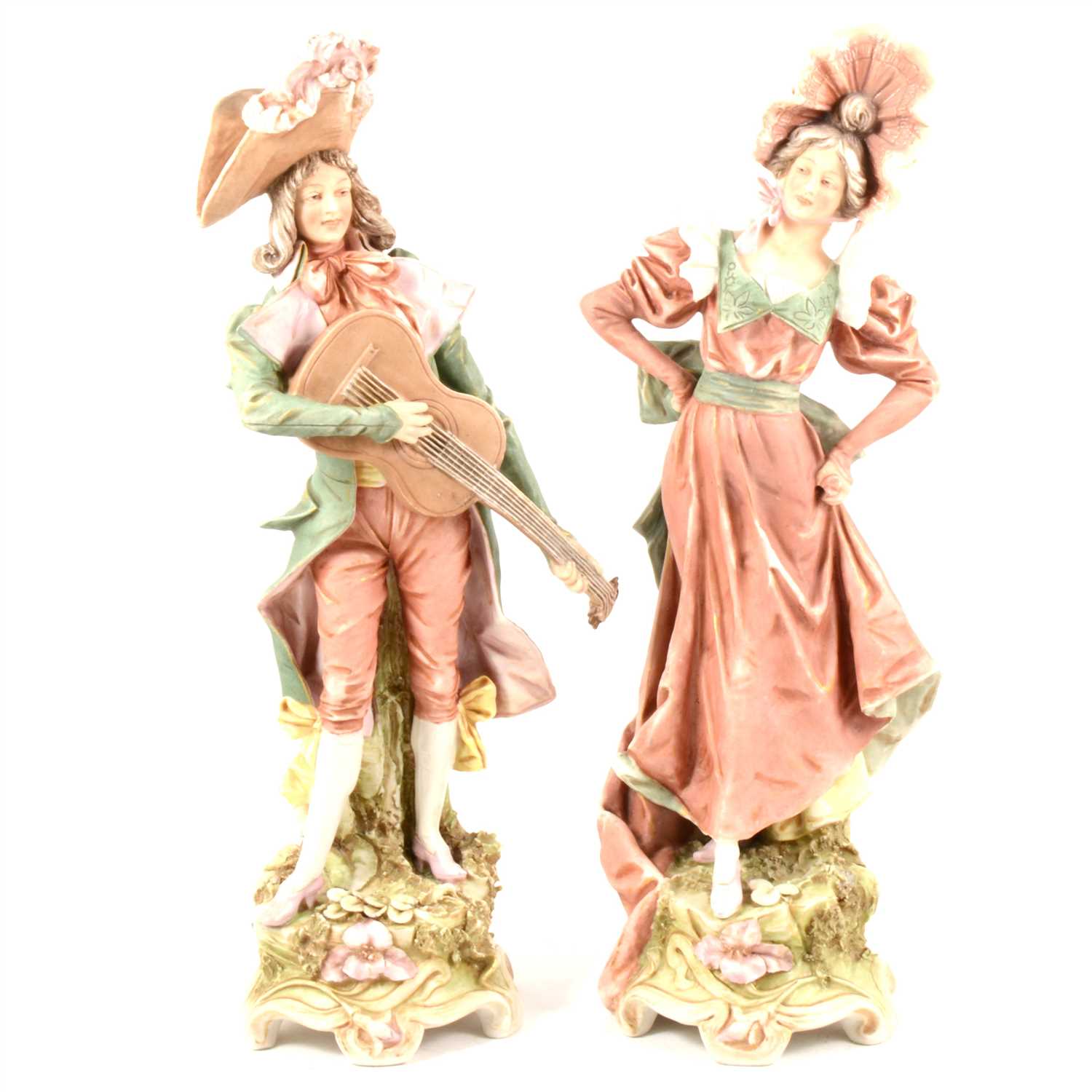 Lot 53 - A pair of Royal Dux figures, ...