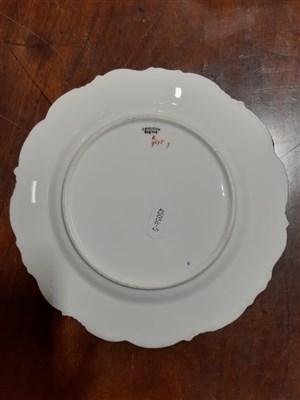 Lot 13 - A George Jones cabinet plate, decorated with bird vignettes, ...