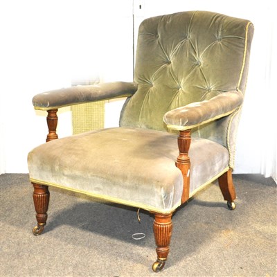 Lot 551 - Late Victorian easy chair, in the manner of Howard & Son