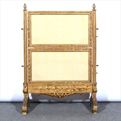 Lot 571 - A gilt finish two-tier screen table