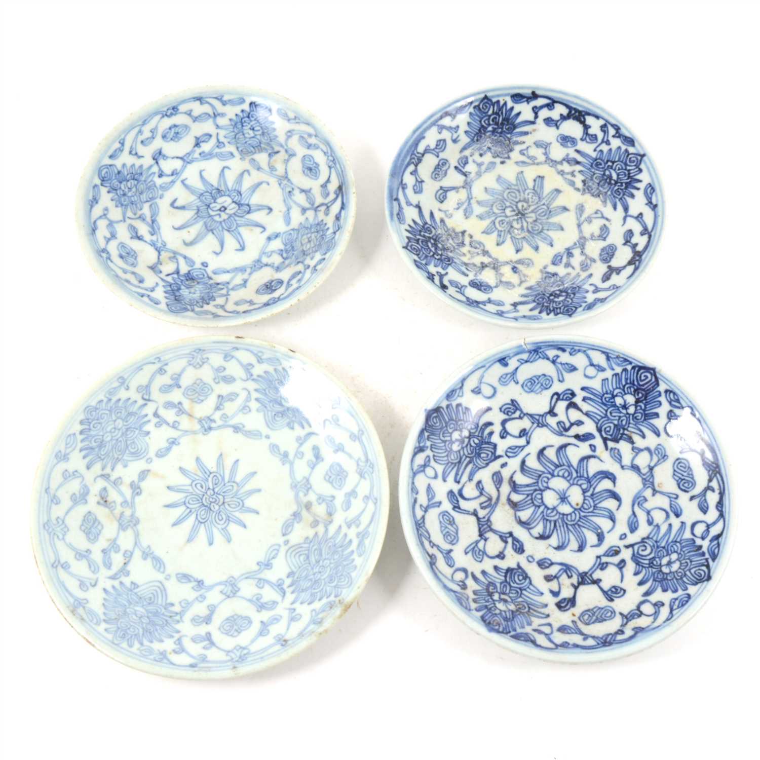 Lot 104 - A collection of 'Tongzxi' blue and white plates, ...