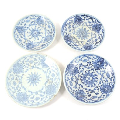 Lot 104 - A collection of 'Tongzxi' blue and white plates, ...