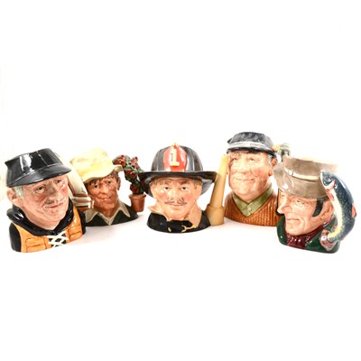Lot 186 - A Collection of Royal Doulton character jugs, including Jockey, 21cm, (12).