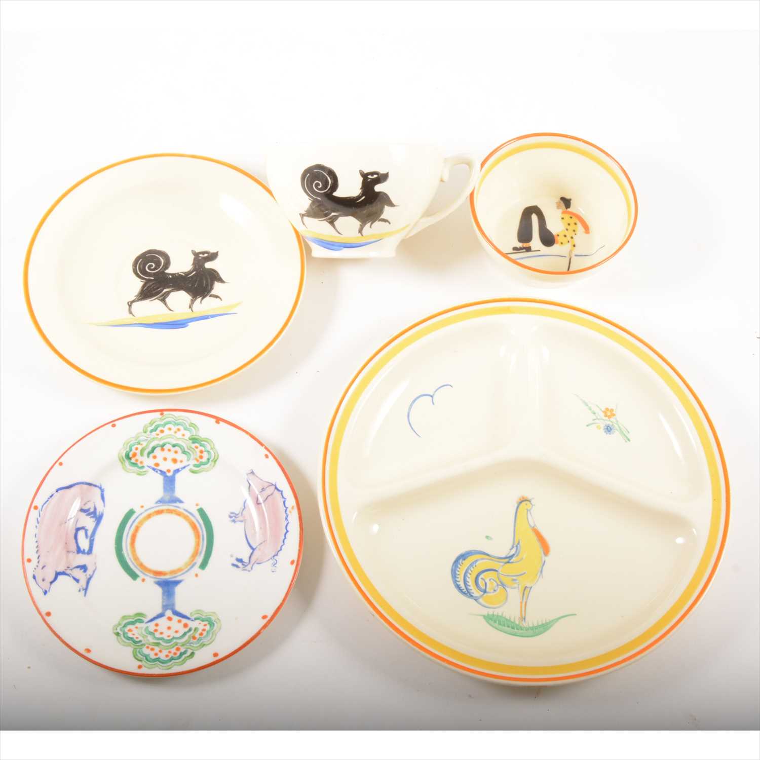 Lot 160 - A collection of Nursery Ware by Susie Cooper, circa 1930