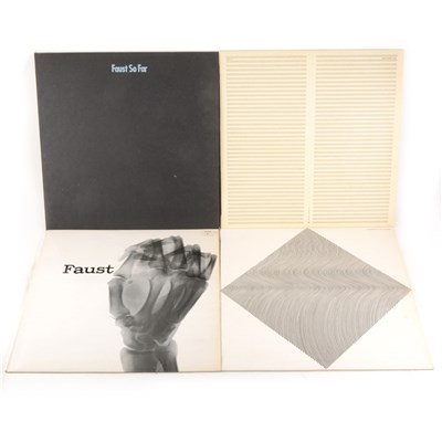 Lot 661 - Faust; four vinyl LP record albums, Faust So Far, Faust IV, The Faust Tapes, The Faust Tapes.