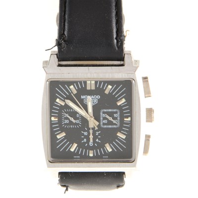 Lot 299 - TAG Heuer - a gentleman's Monaco chronograph wrist watch.