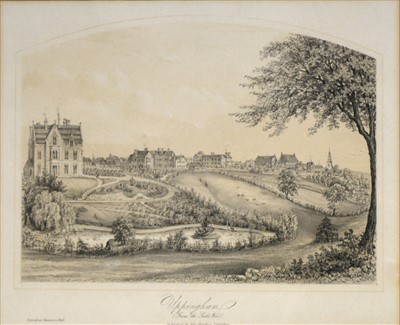 Lot 508 - A Victorian lithograph, Uppingham from the South West