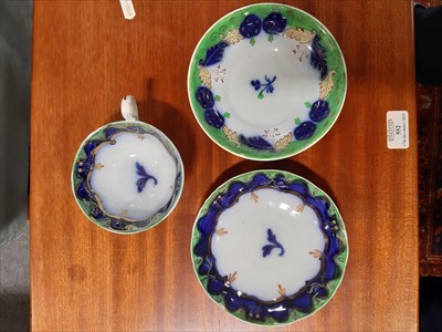 Lot 38 - A pair of Royal Derby dessert dishes, and a Victorian ironstone part teaset.