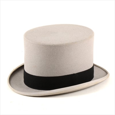Lot 122 - Austin Reed grey silk top hat