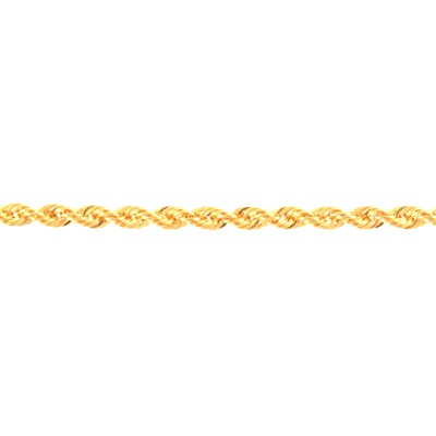 Lot 243 - A 22 carat yellow gold rope design bracelet.