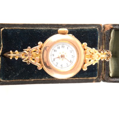 Lot 303 - A Edwardian fob watch mounted onto a bangle