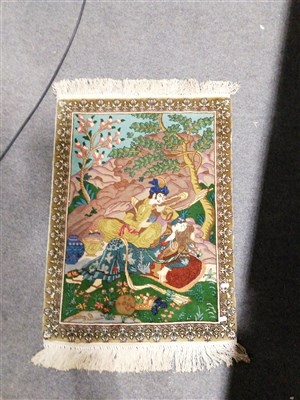 Lot 727 - Isfahan style pictoral rug