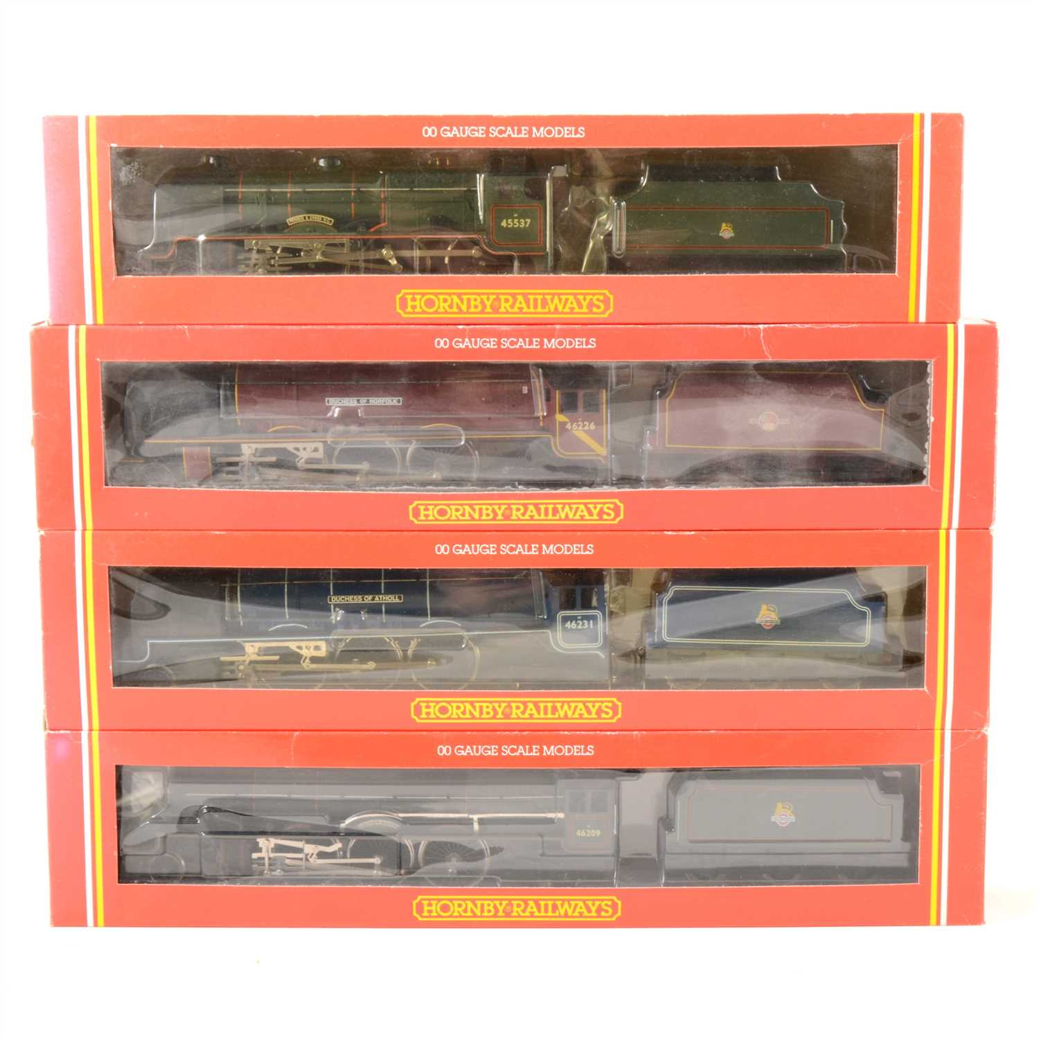 Lot 59 - Four Hornby OO gauge model railway locomotives, including 'Duchess of Norfolk'