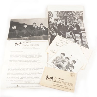 Lot 645 - The Beatles Interest; a selection of The Beatles Fan Club ephemera