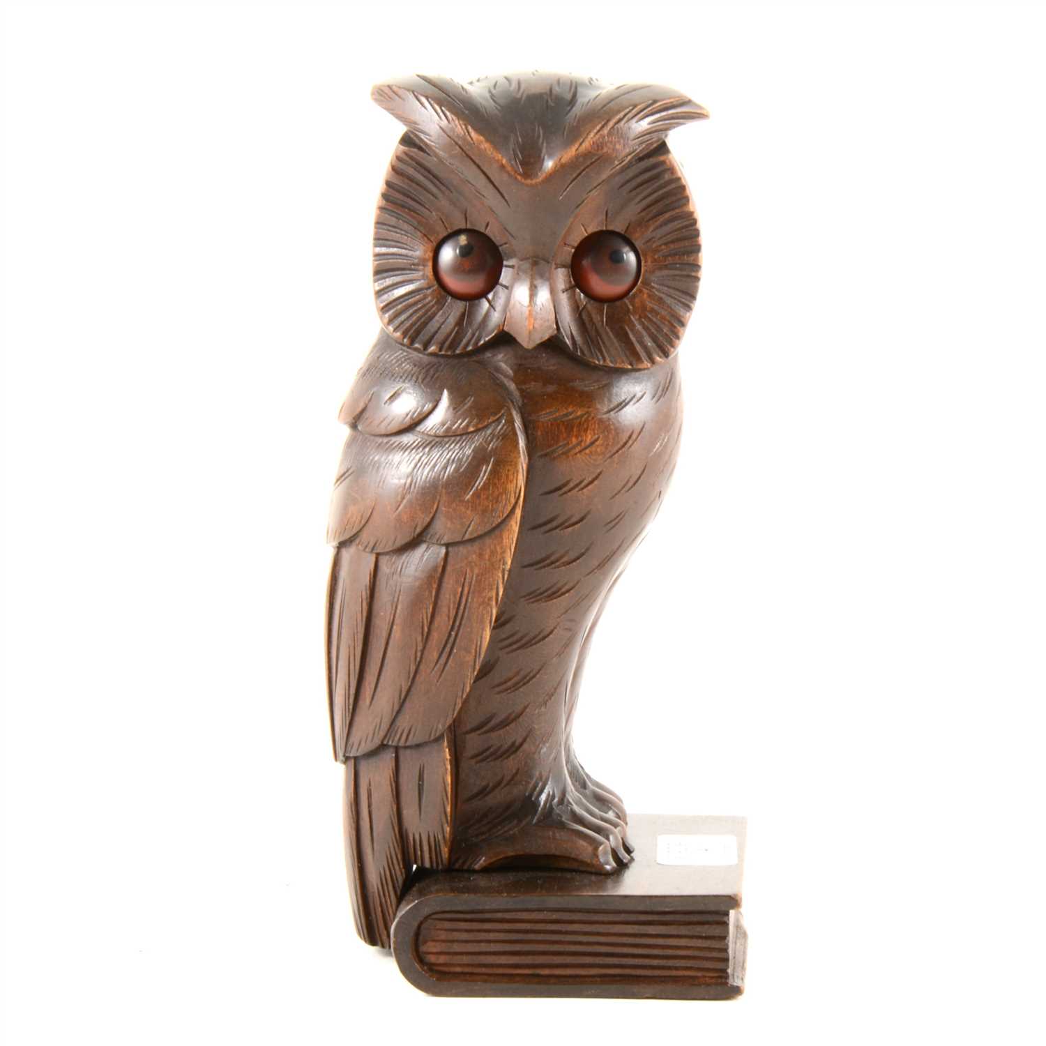 Lot 140 A H Oswald owl clock with rotating eyes.
