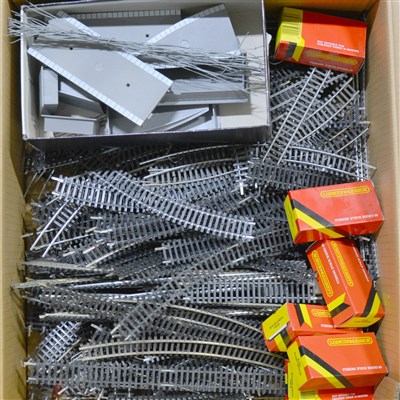 Lot 67 - A good selection of OO gauge model railways track, six point motors and telegraph poles.