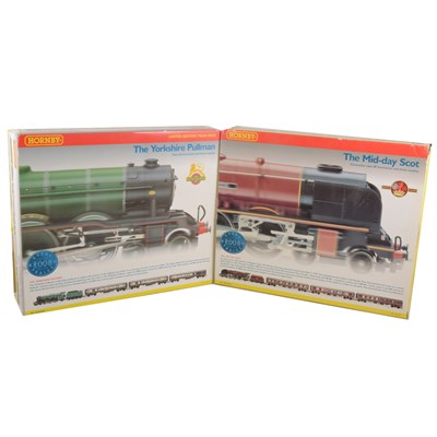 Lot 46 - Hornby OO gauge model railway sets; two including 'The Yorkshire Pullman', 'The Mid-Day Scot'
