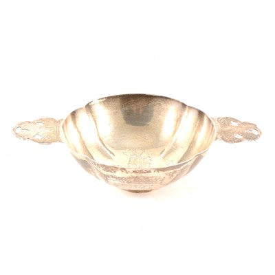 Lot 157 - A Scottish silver quaich.