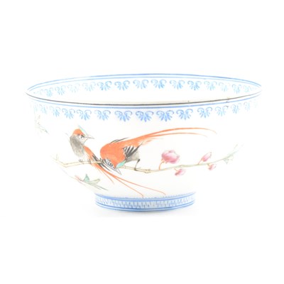 Lot 6 - A Chinese fine porcelain tea bowl
