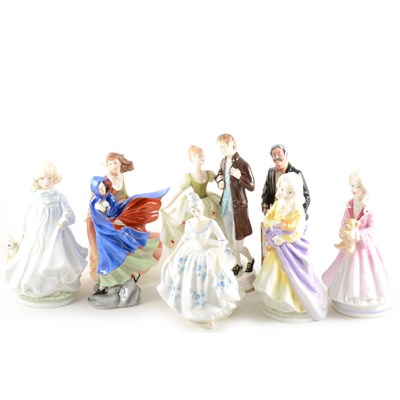 Lot 13 - Royal Doulton figurines; eight to include The Auctioneer and others.