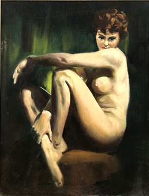 Lot 384 - English School, female nude, oil on canvas