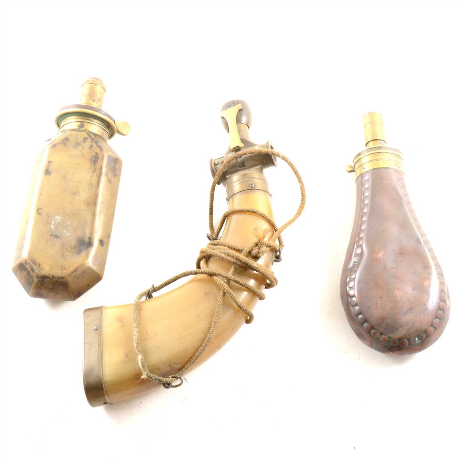 Lot 240 - Three powder flasks