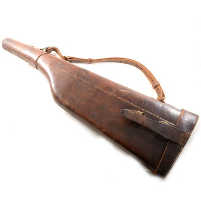 Lot 245 - Leg of mutton leather gun case, 80cm.