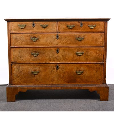 Lot 464 - A George II walnut chest of drawers